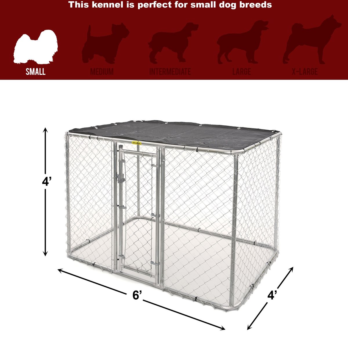 MidWest K9 Steel Chain Link Portable Outdoor Dog Kennel