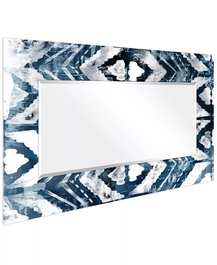 Empire Art Direct Extraction Rectangular On Free Floating Printed Tempered Art Glass Beveled Mirror  72 x 36