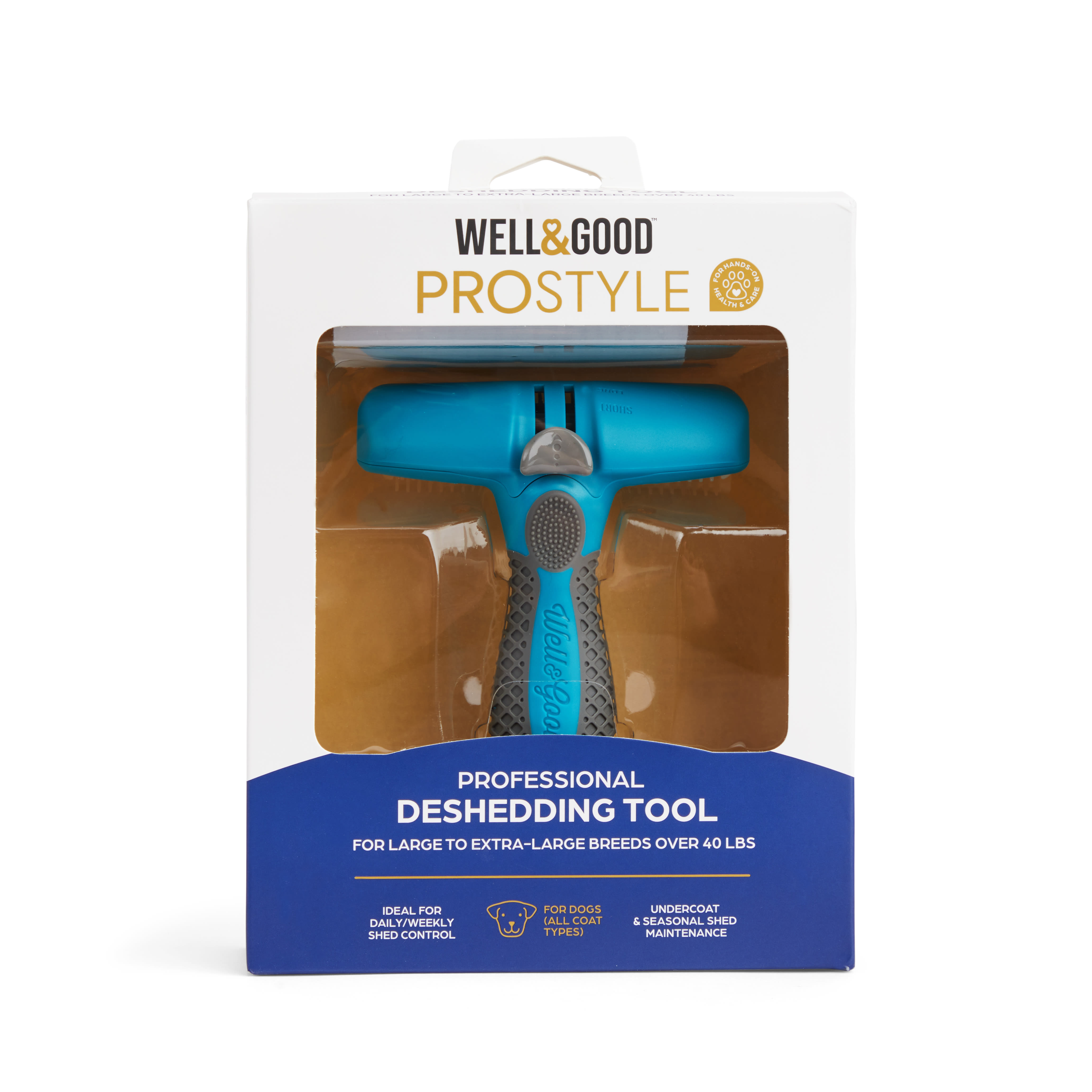 WELL  GOOD ProStyle Dog Deshedding Tool for Large to X-Large Breeds