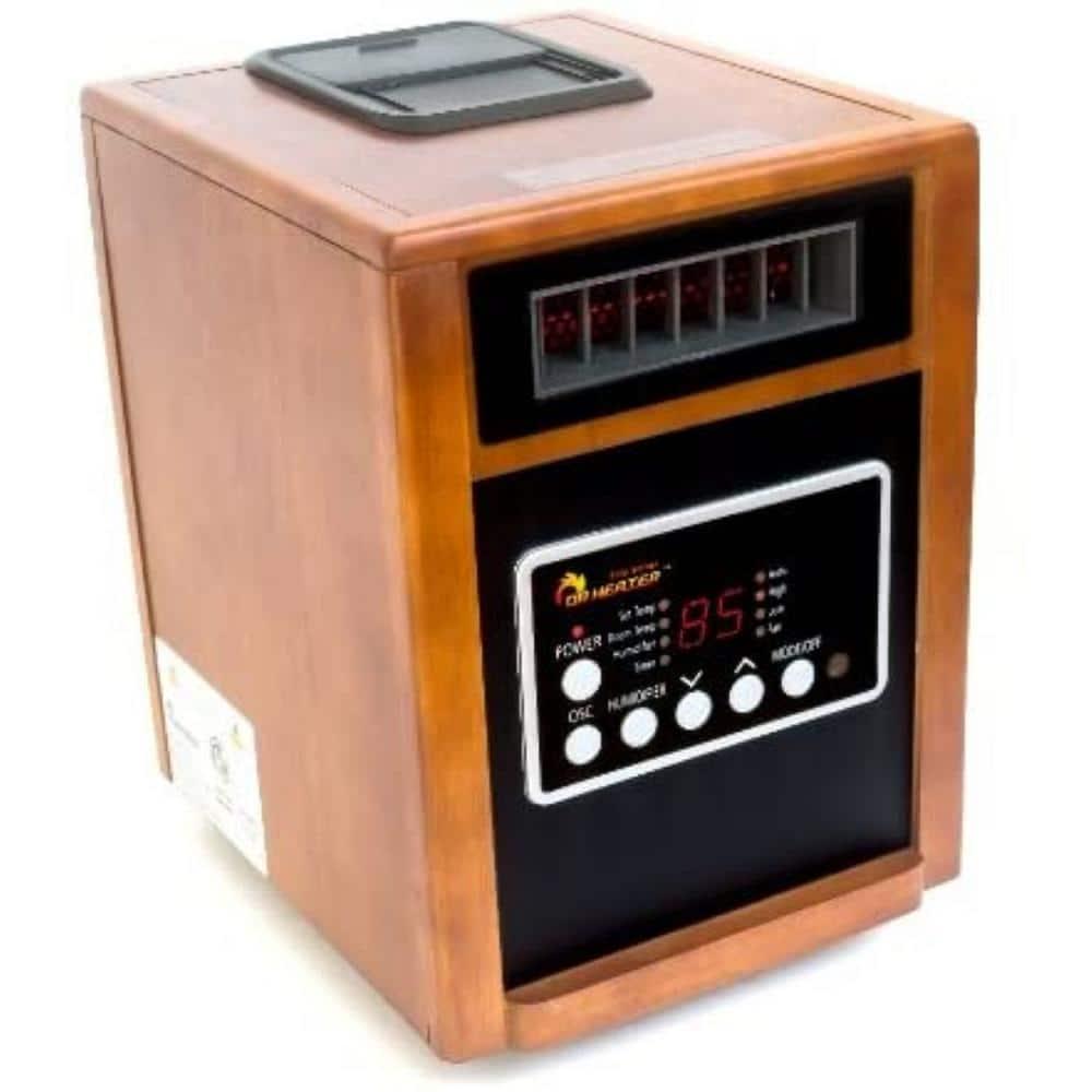 Dr Infrared Heater Elite Series 1500Watt Dual Heating System Infrared Portable Heater with BuiltIn Ultrasonic HumidifierOscillating Fan