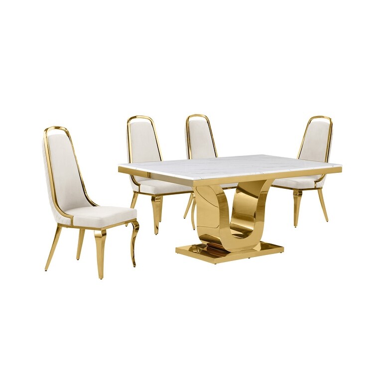 Best Quality Furniture D320 SC314 7 Dining Set with 66\