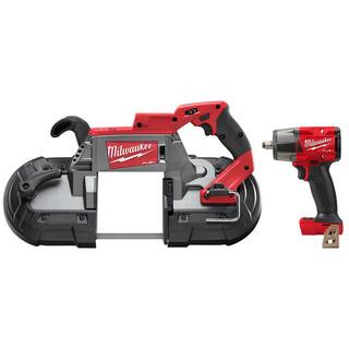 MW M18 FUEL 18V Lithium-Ion Brushless Cordless Deep Cut Band Saw with M18 FUEL 12 in. Impact Wrench 2729-20-2962-20