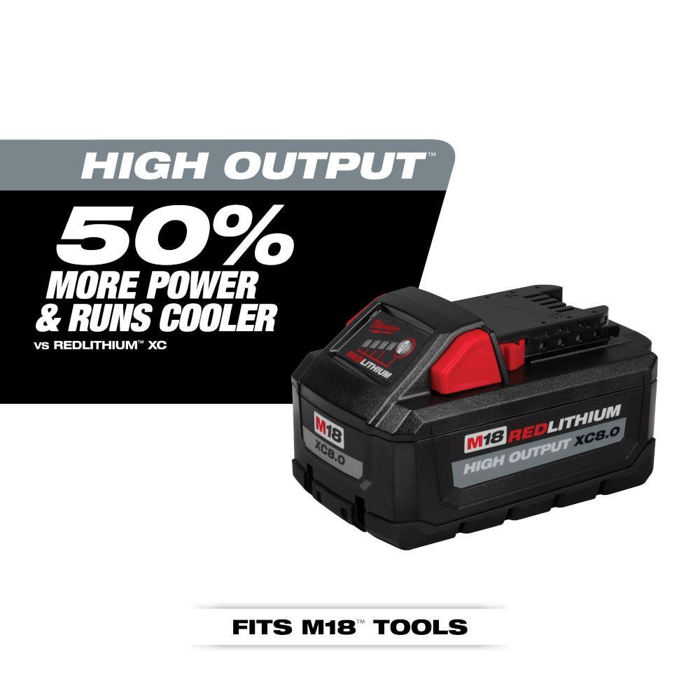 MW M18 18V Lithium-Ion PACKOUT 6-Port Rapid Charger (4) w(4) Mounting Plates  (24) 8.0 Ah Batteries 48-59-1809x4-48-22-8486x4-48-11-1880X24