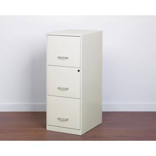 Space Solutions 18 Inch 3-Drawer Vertical Organizer Cabinet for Office White HI-22618