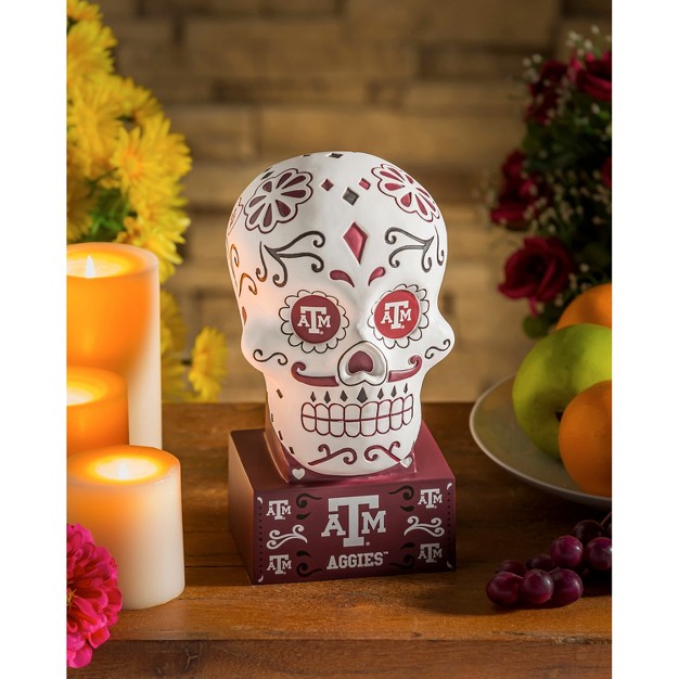 Evergreen Texas A amp m Sugar Skull Statue