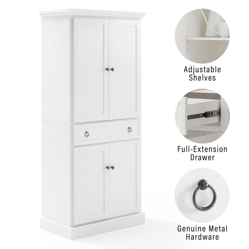 CROSLEY FURNITURE Winston White Storage Pantry KF33026WH