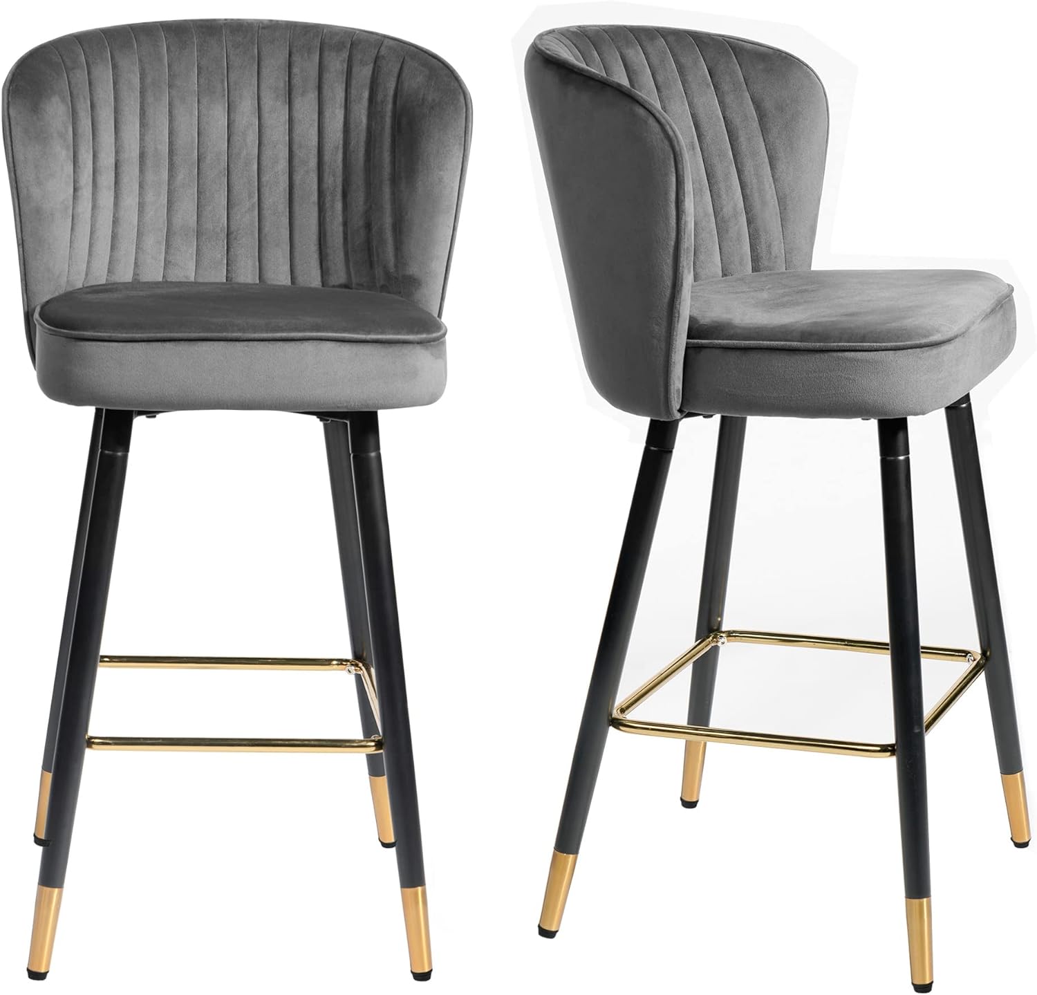 Bar Stools Upholstered Bar Chairs Set of 2 Height 27.7 inches