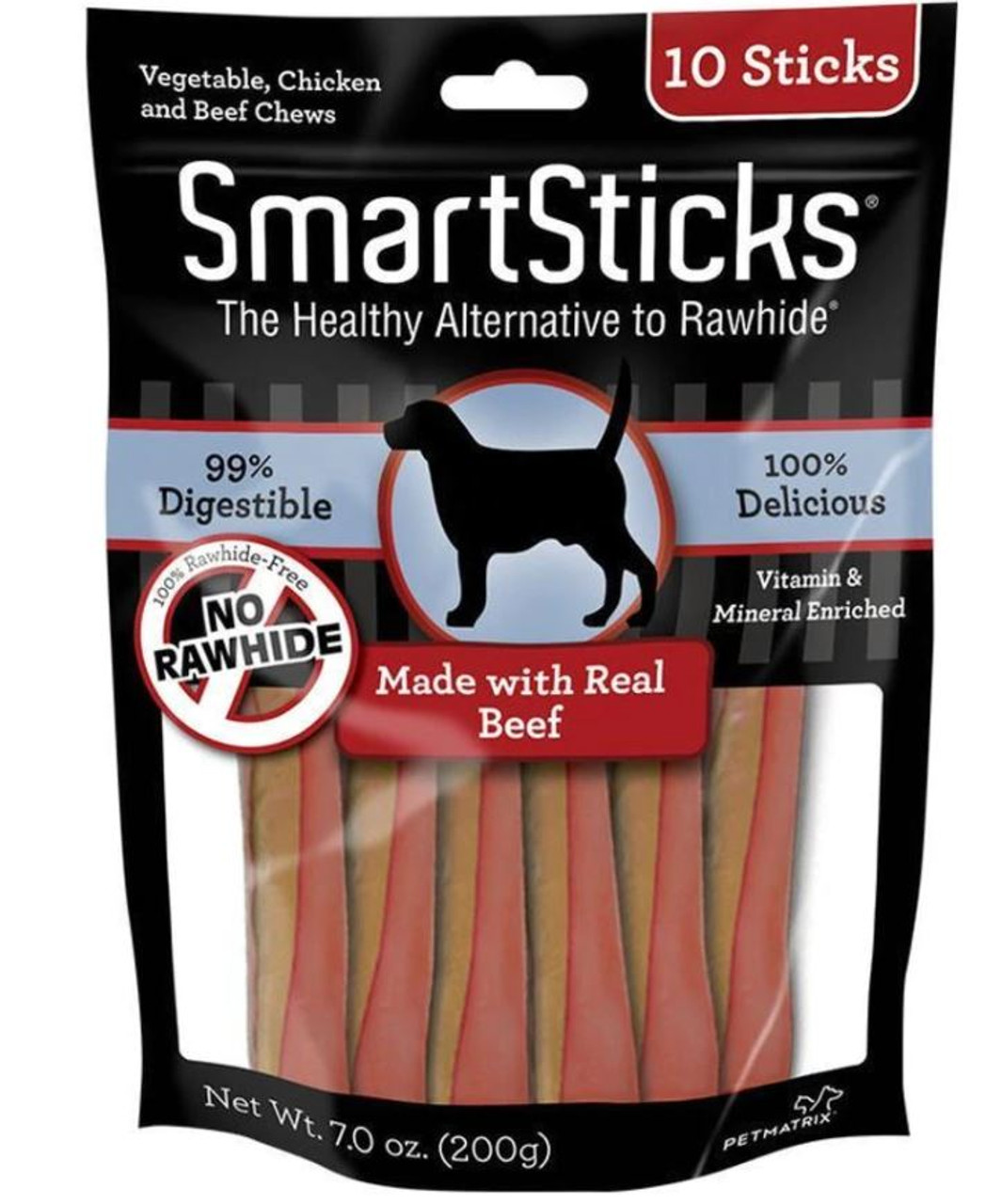 Smartbones Vegetable， Chicken and Beef Smartsticks Dog Chews， 7 Oz.-10 Pk.