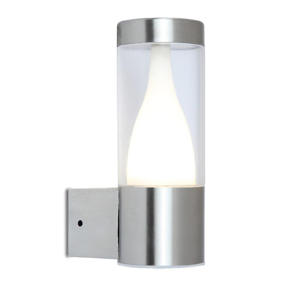 Lutec 5008101001 Virgo LED Stainless Steel Outdoor Modern Cylinder Up Wall Light