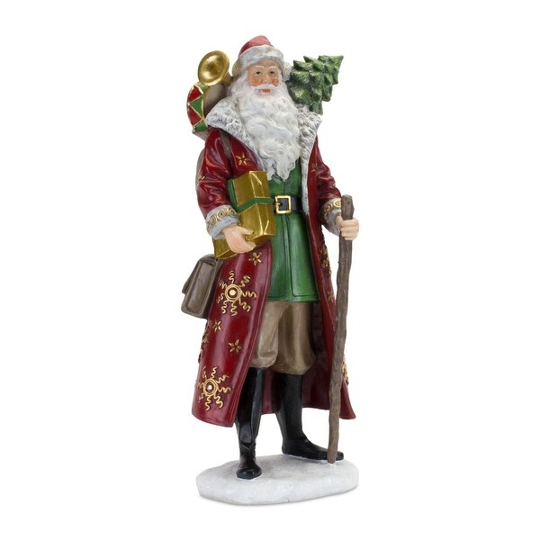 17.5 Standing Santa with Present Christmas Figurine