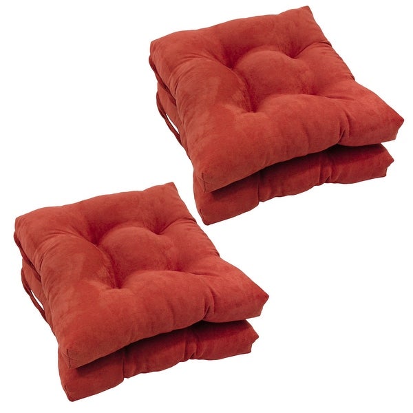 16-inch Square Indoor Microsuede Chair Cushions (Set of 2， 4， or 6)