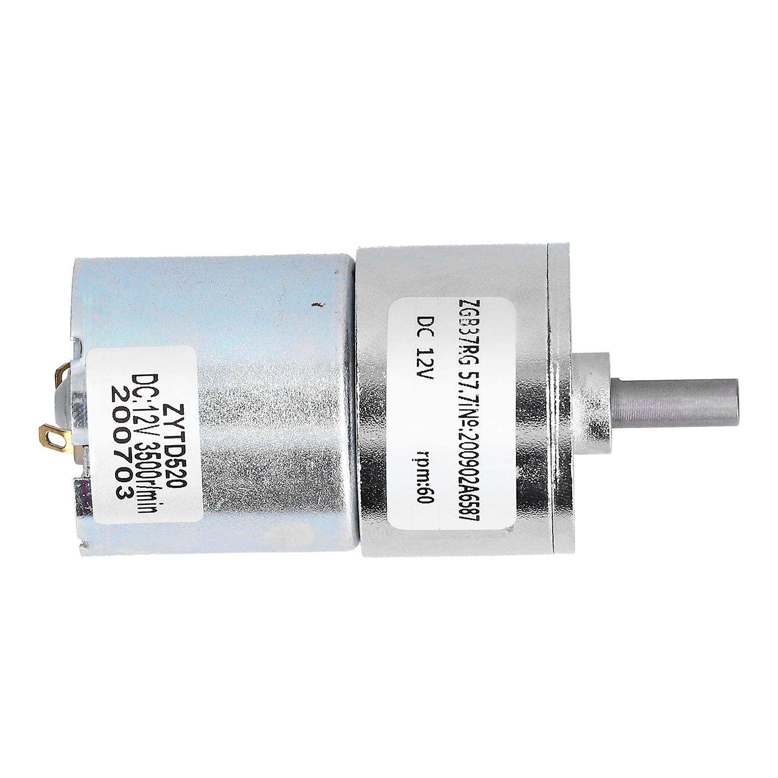 Zgb37rg 60r12v Gear Motor Electric Micro Speed Reduction Geared Motor 37mm Shaft