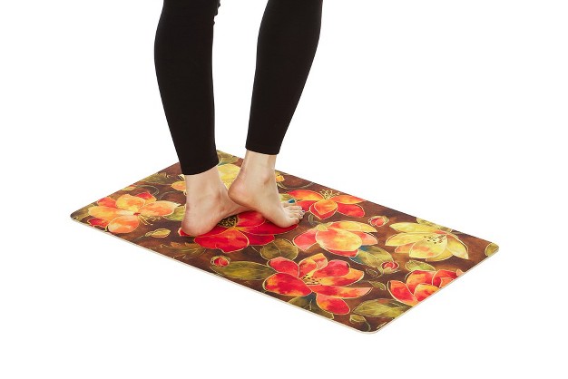 X Cushioned Kitchen Floor Standing Mat spring Blooms