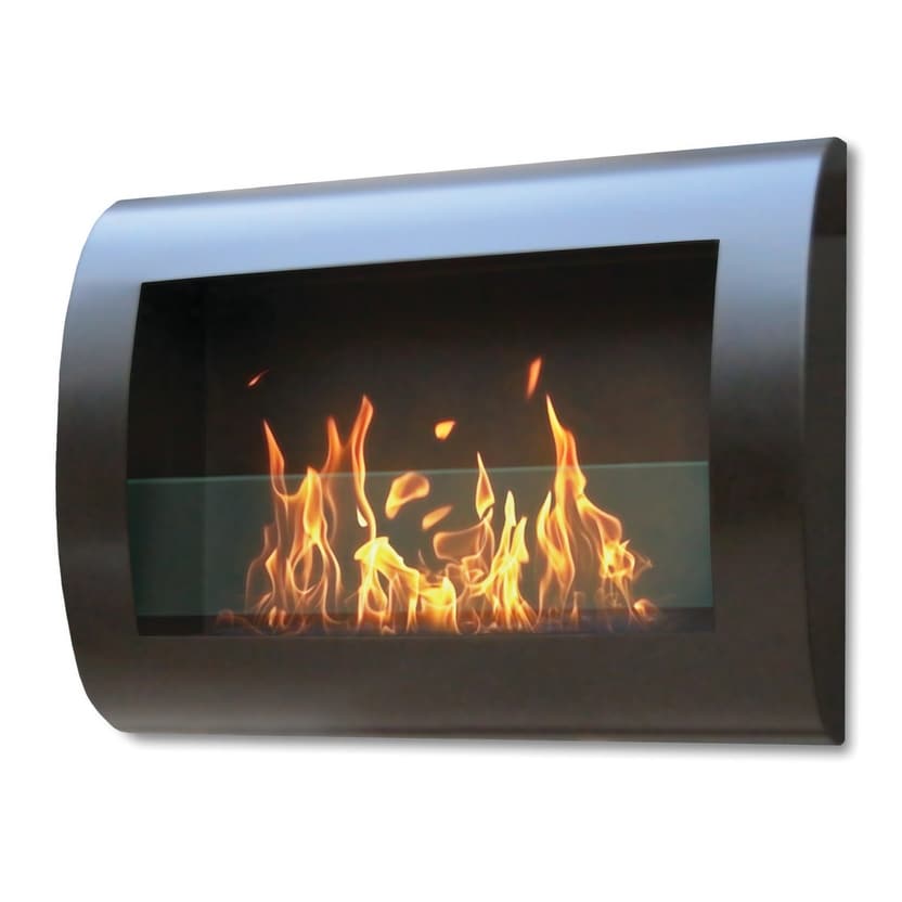 Chelsea (Black) Wall Mount Bio Ethanol Ventless Fireplace