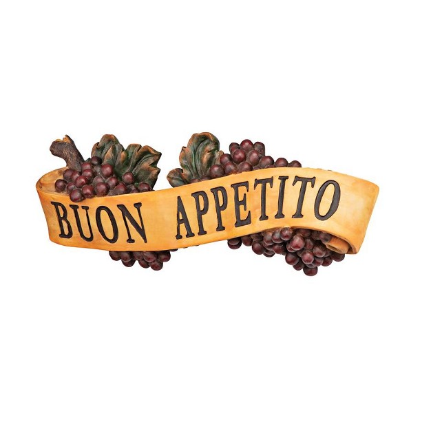 Design Toscano Abbondanza Buon Appetito Sculptural Wall Plaque