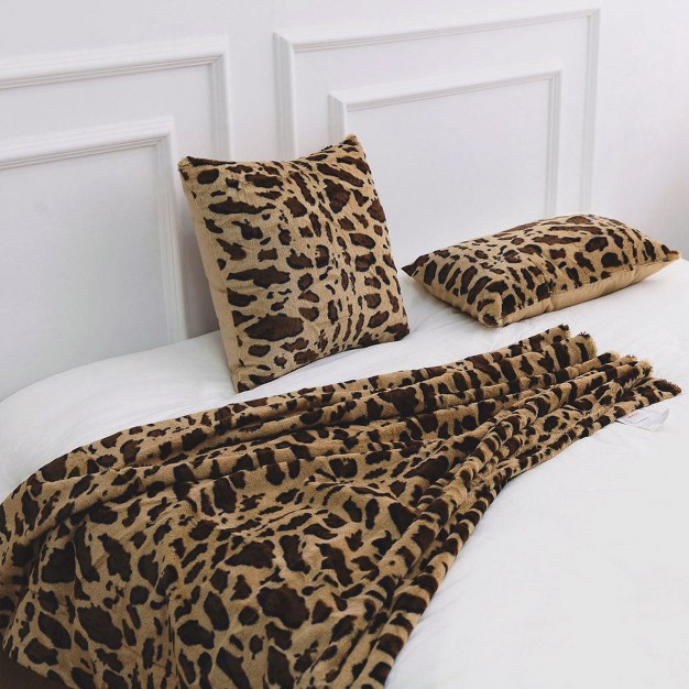 Cheer Collection Set Of 2 Animal Print Throw Pillows