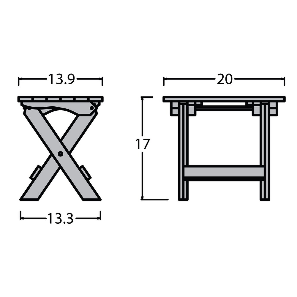 Outdoor Folding Adirondack Table