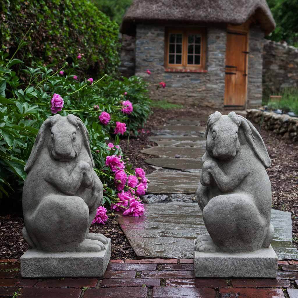 Campania International Newport Rabbit Set Left and Right Statue