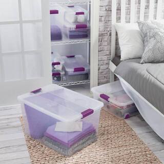 Sterilite 66 Qt. Latching Handle Storage Container in Nesting Clear (6-Pack) 6 x 17571706