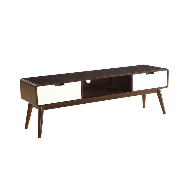 Global Pronex Christa TV Stand in Espresso White