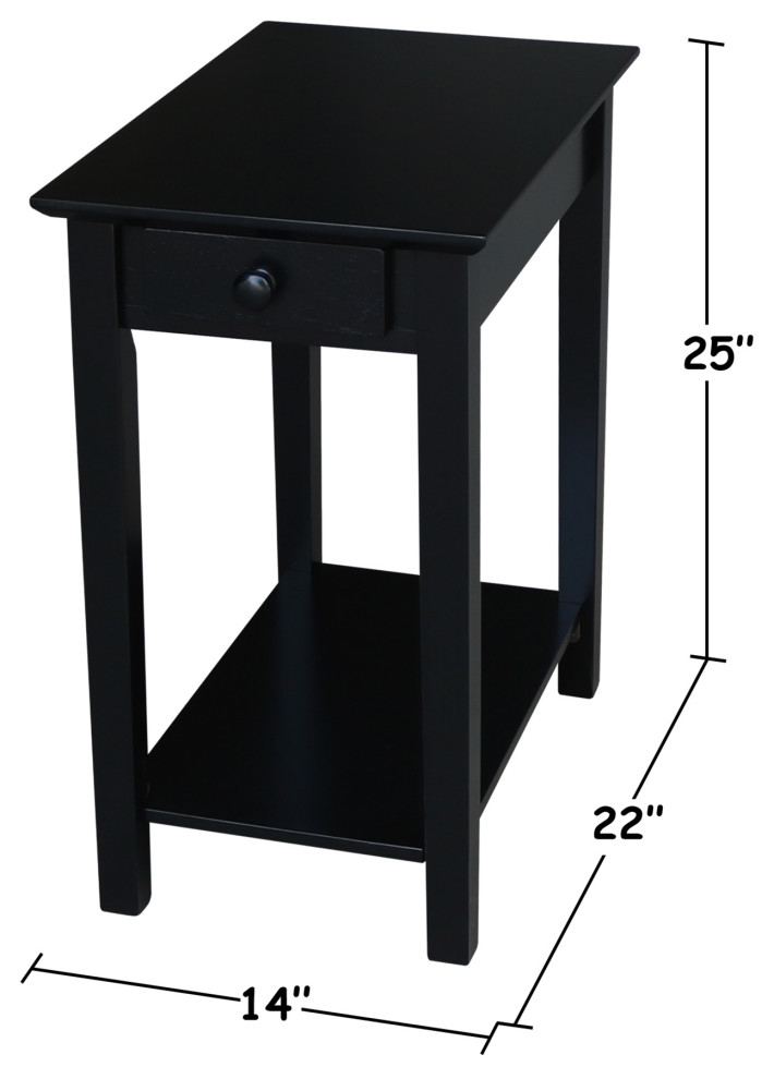 Narrow End Table   Transitional   Side Tables And End Tables   by International Concepts  Houzz