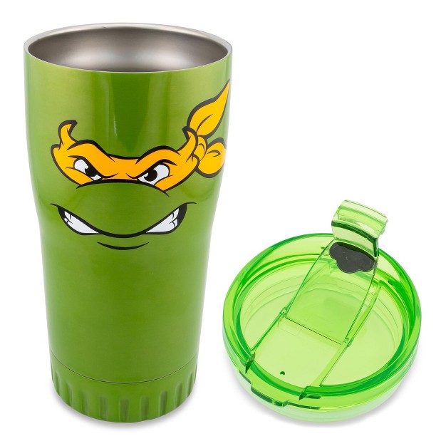 Silver Buffalo Teenage Mutant Ninja Turtles Michelangelo Stainless Steel Tumbler With Lid