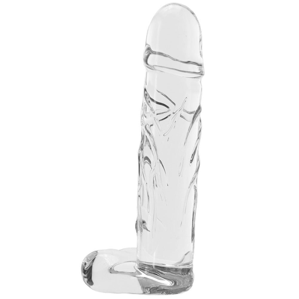 Blown Large Realistic Glass Dildo in Clear