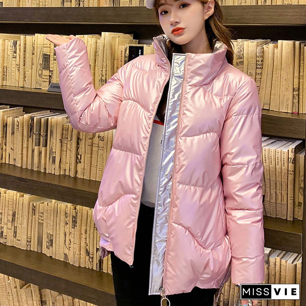 Fashion Winter Coats Women Loose Casual Jacket Parkas High Quality Stand Callor Warm Stylish Outwear Female Autumn New