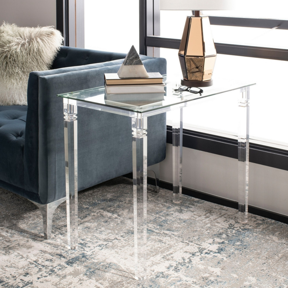 Caley Acrylic Side Table   Contemporary   Side Tables And End Tables   by Rustic Home Furniture Deco  Houzz