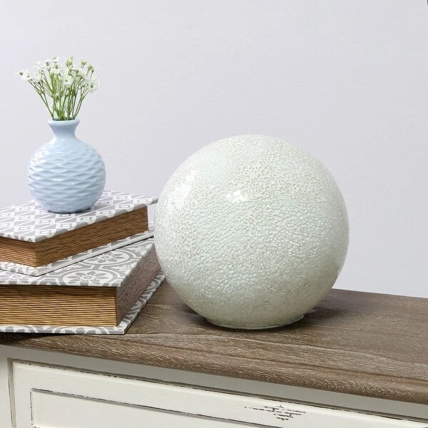 Simple Designs 1 Light Mosaic Stone Ball Table Lamp