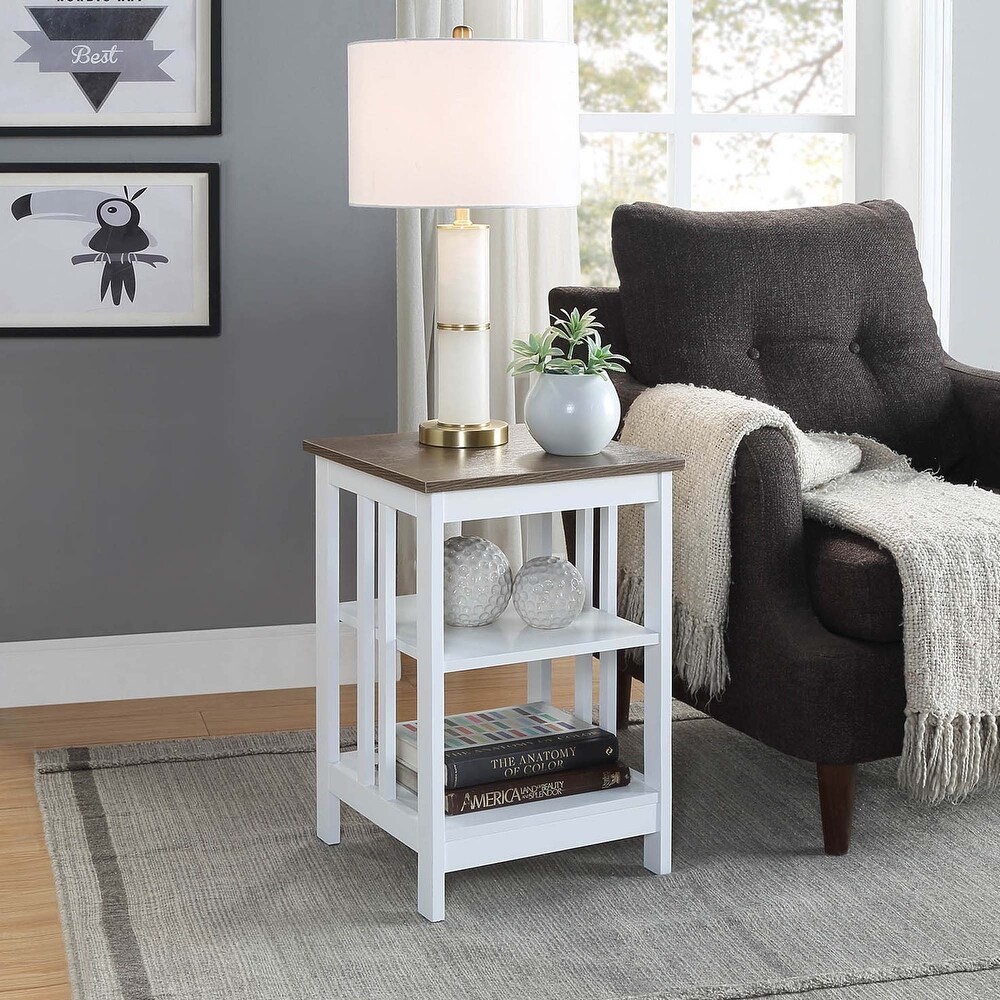 Convenience Concepts Mission End Table with Shelves