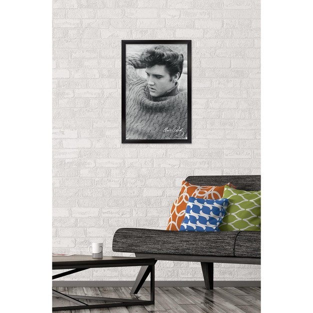 Trends International Elvis Presley Sweater Framed Wall Poster Prints