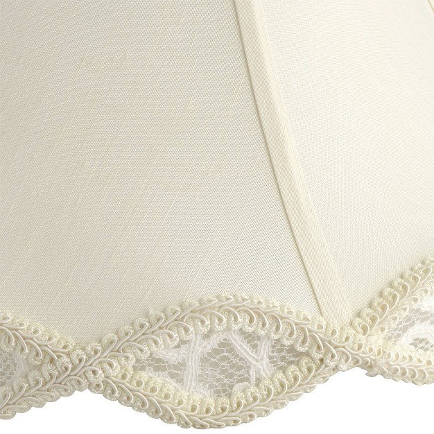 Tall French Country Antique White Washed Cream Bell Shade For Living Room Reading Bedroom Office