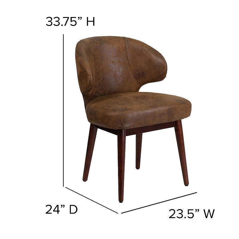 Flash Furniture Comfort Back Series LeatherSoft Side Reception Chair