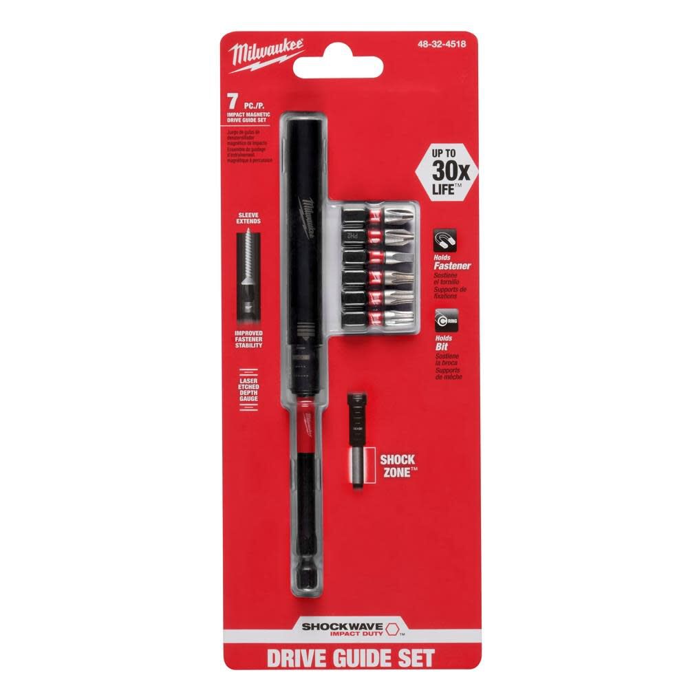 Milwaukee SHOCKWAVE 7-Piece Impact Magnetic Drive Guide Set 48-32-4518 from Milwaukee