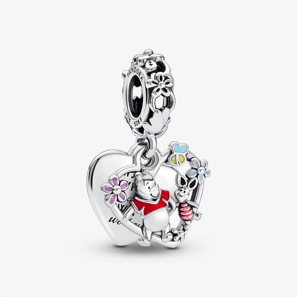 PANDORA  Disney Winnie the Pooh & Piglet Double Dangle Charm