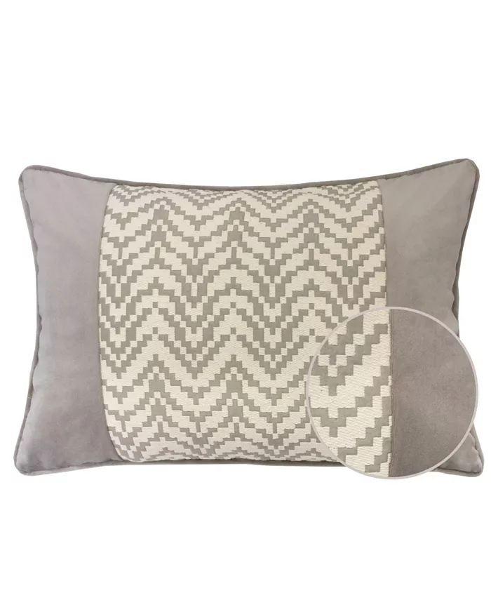 Homey Cozy Hannah Chevron Bow Throw Pillow