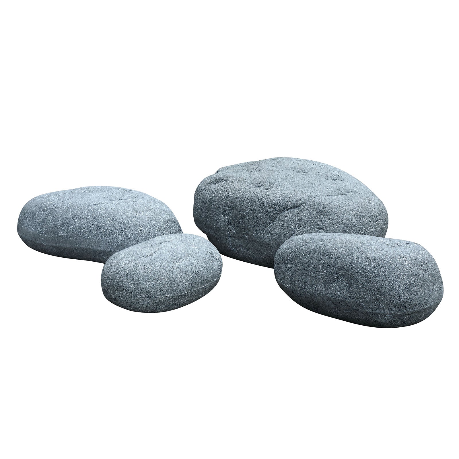 Set Of 4 Outdoor/Indoor Fiberglass Concrete Decorative Rocks/ Stool  Xk-5013A+B+C+D