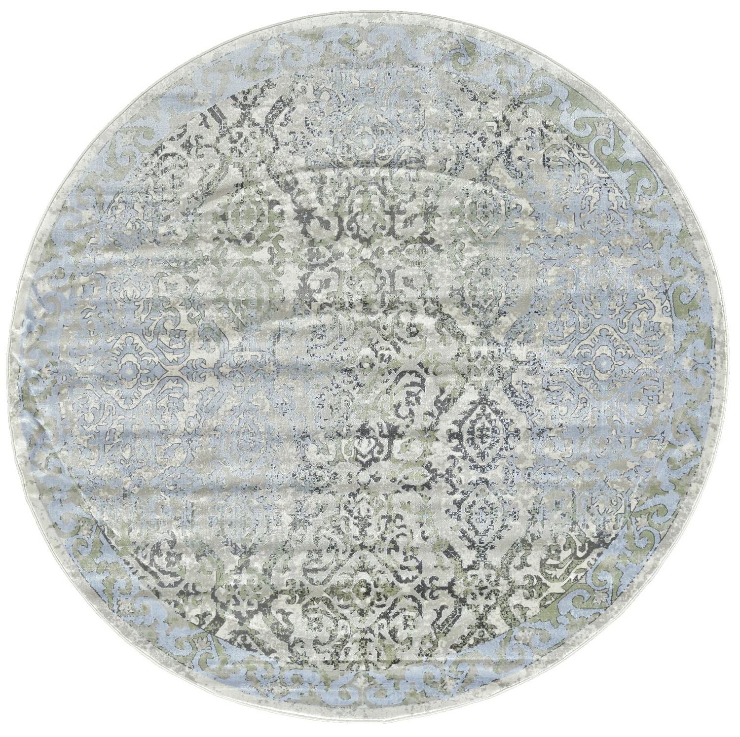 Alessandria Blue and Green Rug by BD Fine