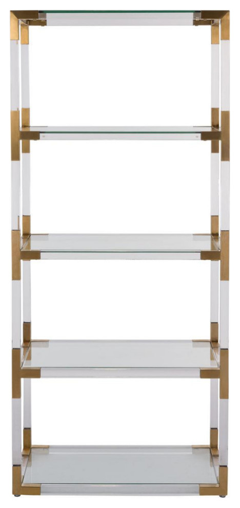 Lottie Acrylic Bookshelf  Bronze   Contemporary   Bookcases   by Rustic Home Furniture Deco  Houzz