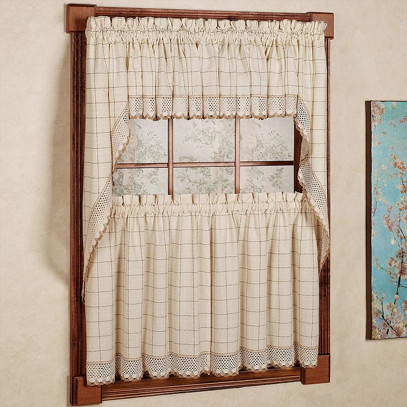 Sweet Home Adirondack Cotton Kitchen Window Curtain Set