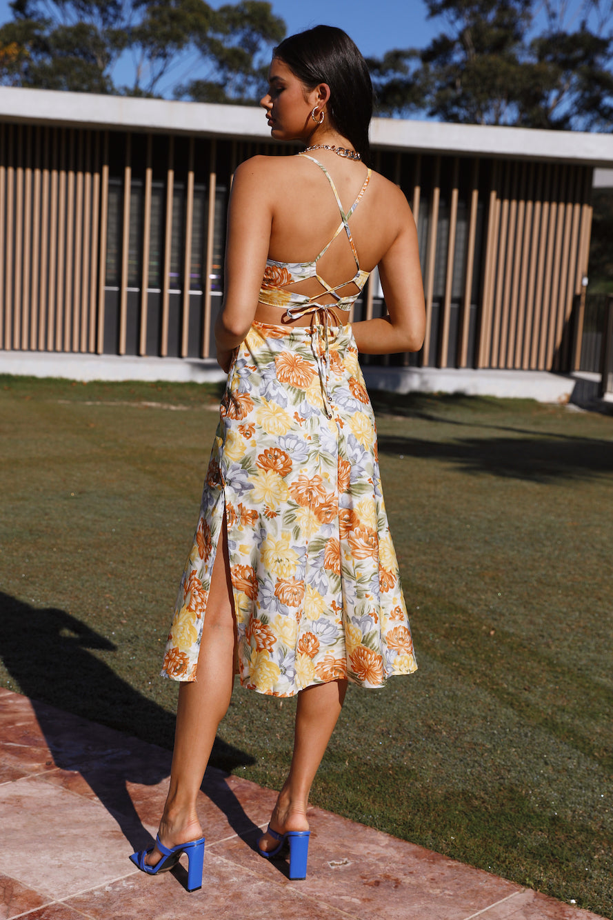 Soulful Lives Midi Dress Floral