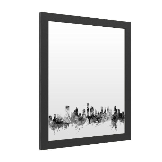 Trademark Fine Art Dry Erase Marker Board With Printed Artwork Michael Tompsett x27 houston Texas Skyline B amp w x27 White Board