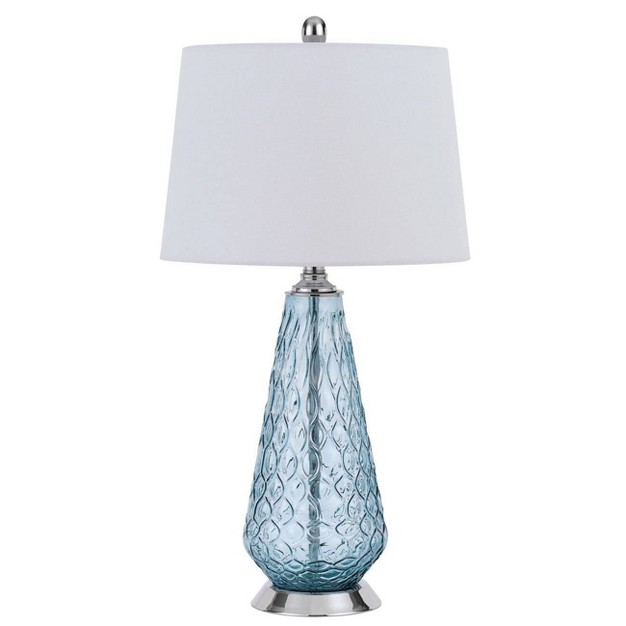 Glass Contemporary Table Lamp Blue Cal Lighting