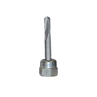 Sammys 14-20 in. x 1 in. Vertical Rod Anchor Super Screw with Teks and 38 in. Threaded Rod Fitting for Steel (25-Pack) 8038957