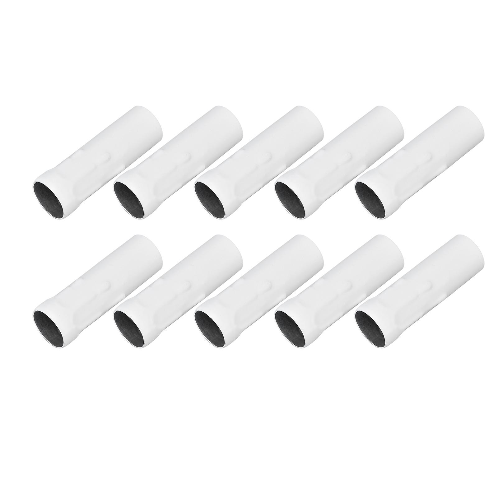 10Pcs E14 Metal Tube for Candle Lamp Holder Lamp Base Lighting Accessories 25x80mm White