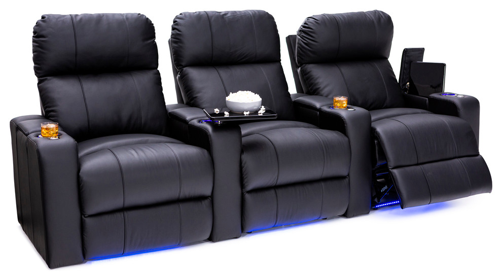 Seatcraft Julius Home Theater Seats  Leather   Contemporary   Theater Seating   by Stargate Cinema  Houzz