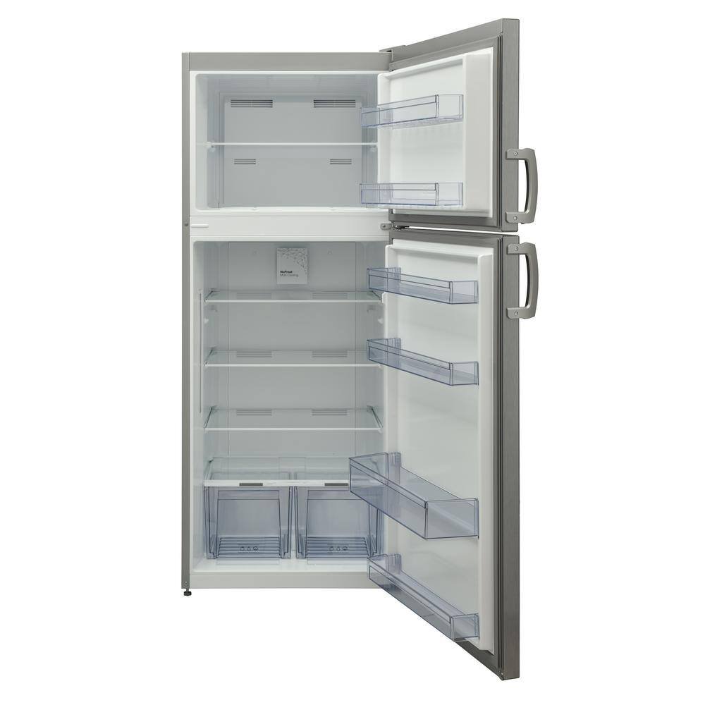 Equator 14.3 cu. ft. Refrigerator-Freezer Top Mount Frost Free E-Star Europe in Stainless RF 142 S