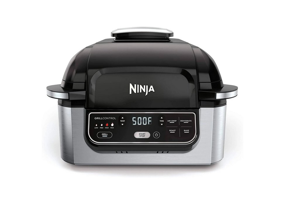 Ninja Ag301 Foodi 5-in-1 Indoor Grill with 4-Quart Air Fryer -AG301