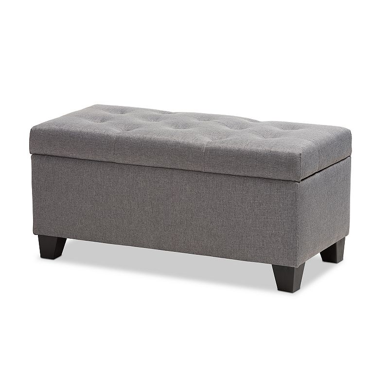 Baxton Studio Michaela Grey Ottoman